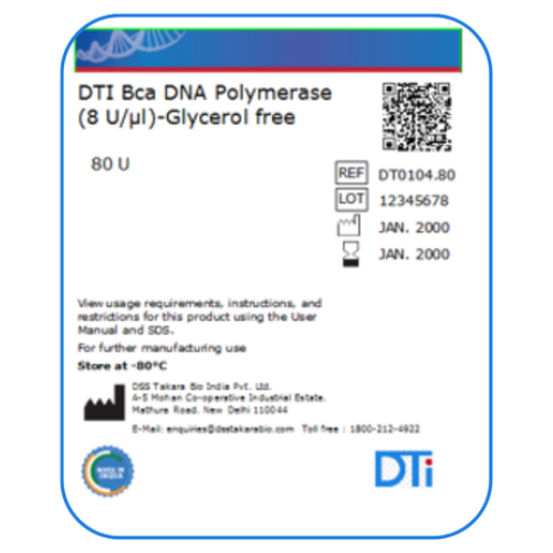 DTI Bca DNA Polymerase - Glycerol Free (8U/μl)
